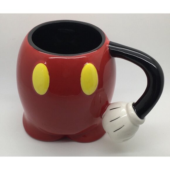Disney Mug  Cup Mickey Mouse Red Pants Body Part Coffee Tea Jerry Leigh Orlando - Picture 1 of 4